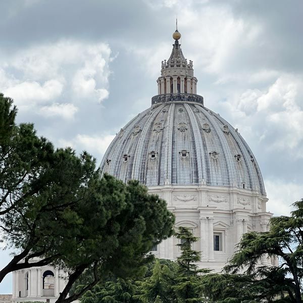 domed church steeple in Italy
