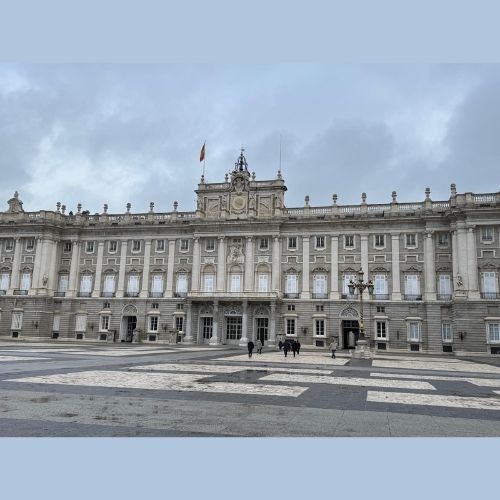 Landmark in Spain before a cloudy sky